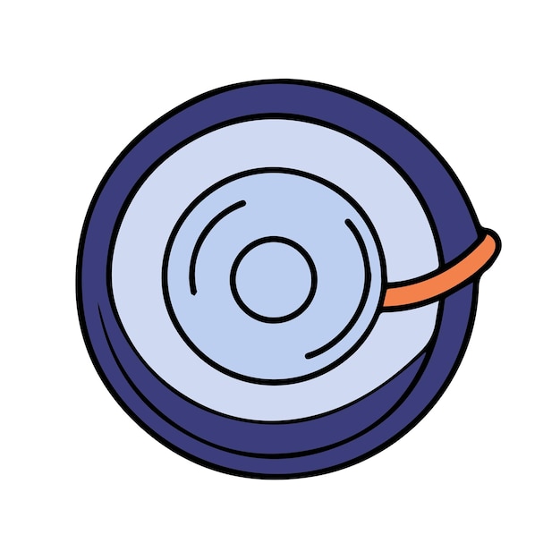 a drawing of a watch line color icon design