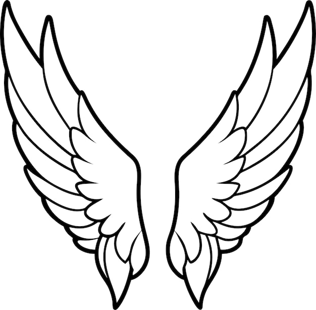 a drawing of a wings with wings that say wings