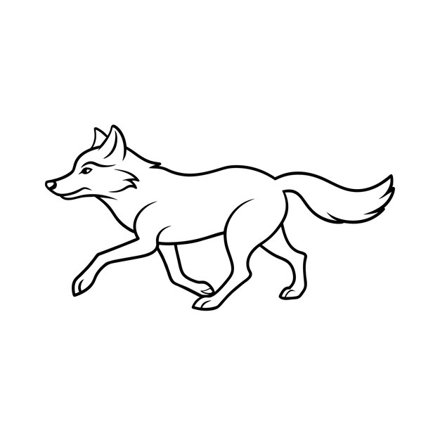 a drawing of a wolf with a wolf on it