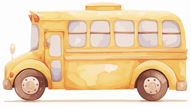 Vector a drawing of a yellow school bus with a drawing of a bus on it