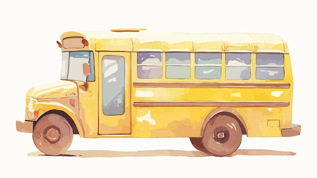 Vector a drawing of a yellow school bus with a sign that says  the bus