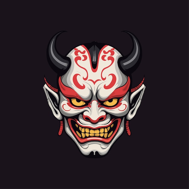 Dreadful White Hannya Mask Design