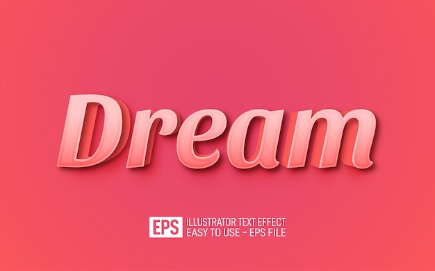 Dream 3d text editable effect template