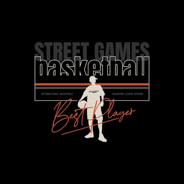 dream big quotes typography sloganVector illustration basketball player for print tee shirt