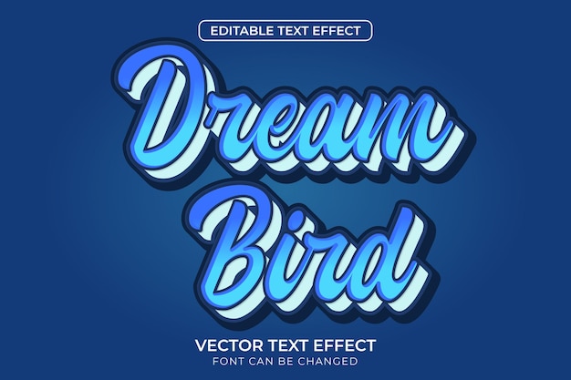 Dream Bird editable Text effect