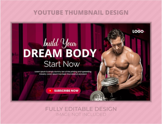 Vector dream body youtube thumbnail design