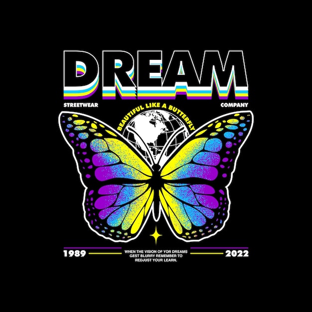 dream butterfly simple vintage fashion