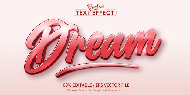 Dream calligraphic style editable text effect