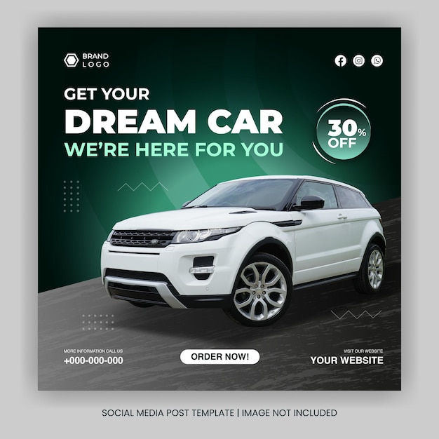 Dream Car Promotion Social Media Post Template