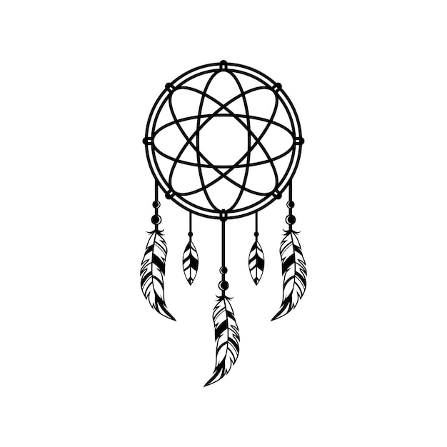 Dream catcher logo icon design template vector