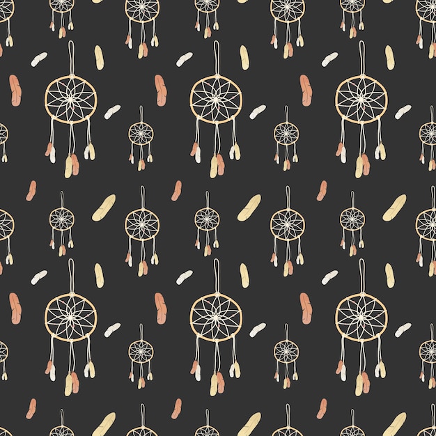 Dream Catcher seamless pattern Gift Wrap wallpaper background