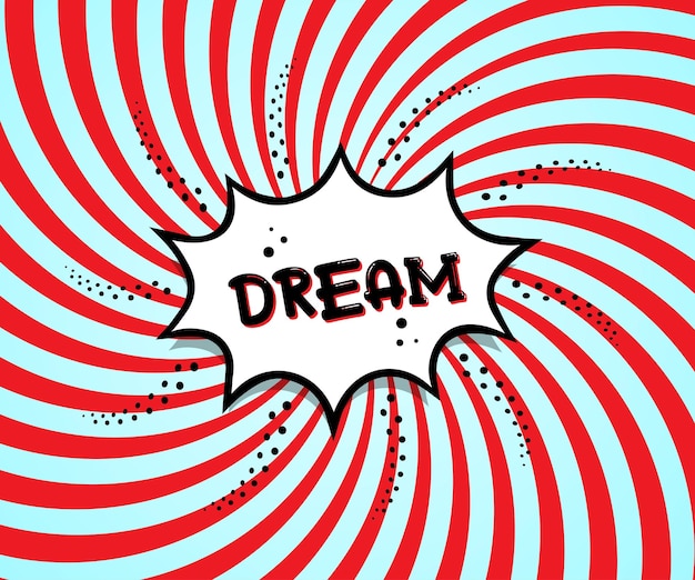 Dream comic speech bubble banner poster background