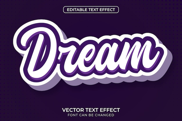 Dream editable Text effect