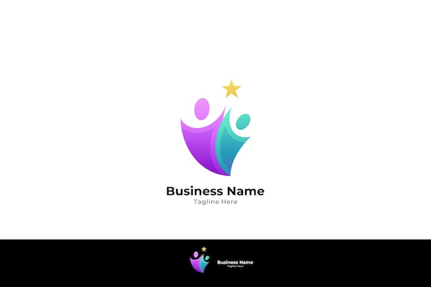 Dream logo in simple design concept with colorful gradient