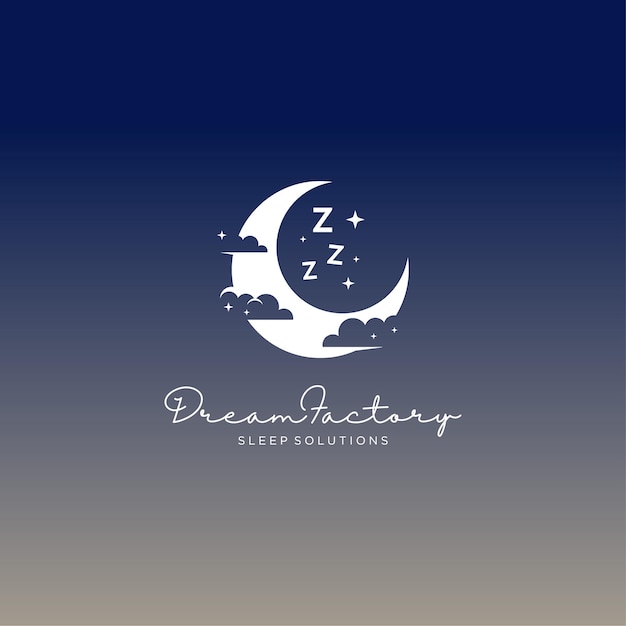 Dream Moon Logo Design Premium Vector