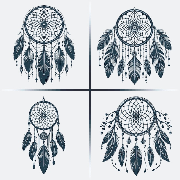 Dreamcatcher SVG vector silhouette Bundle file