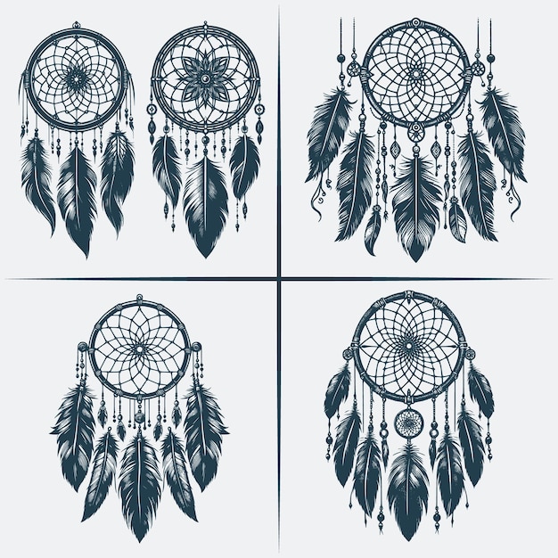 Dreamcatcher SVG vector silhouette Bundle file