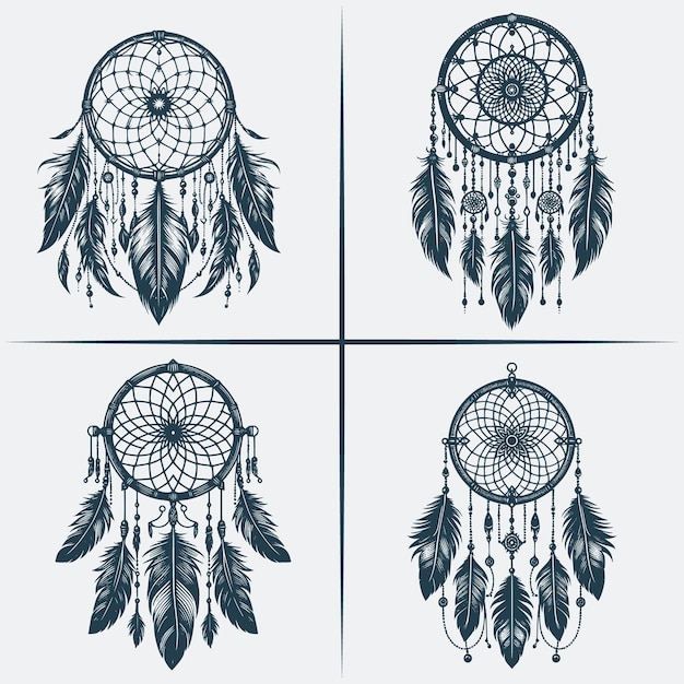 Dreamcatcher SVG vector silhouette Bundle file