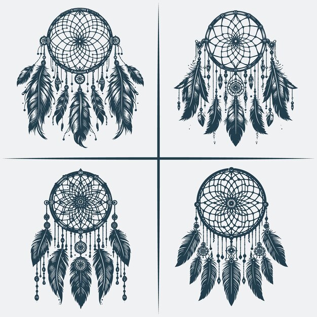 Dreamcatcher SVG vector silhouette Bundle file