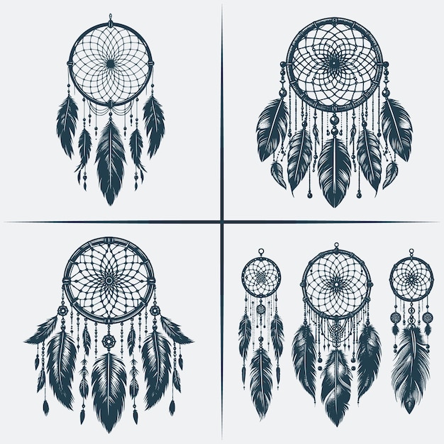 Dreamcatcher SVG vector silhouette Bundle file