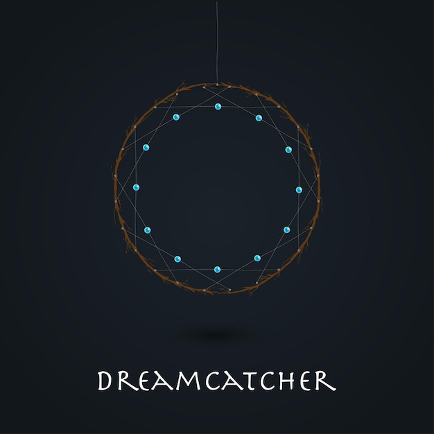 Dreamcatcher wooden symbol circle