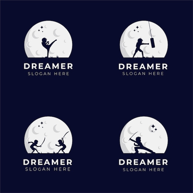 dreamer child  logo design set