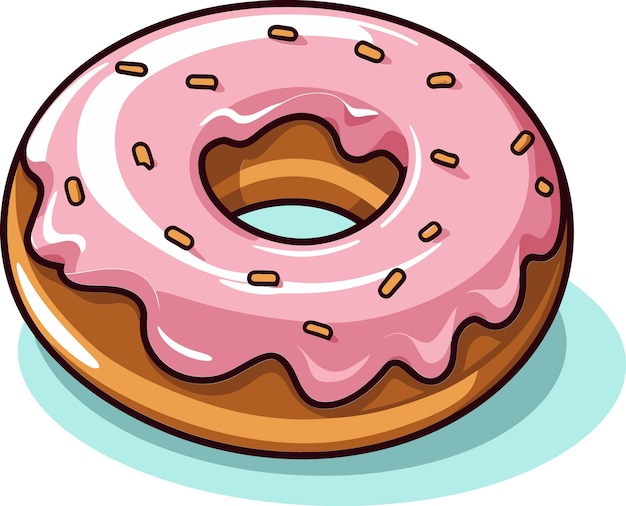 Dreamy Donut Vector Graphics Delectable Donut Artwork