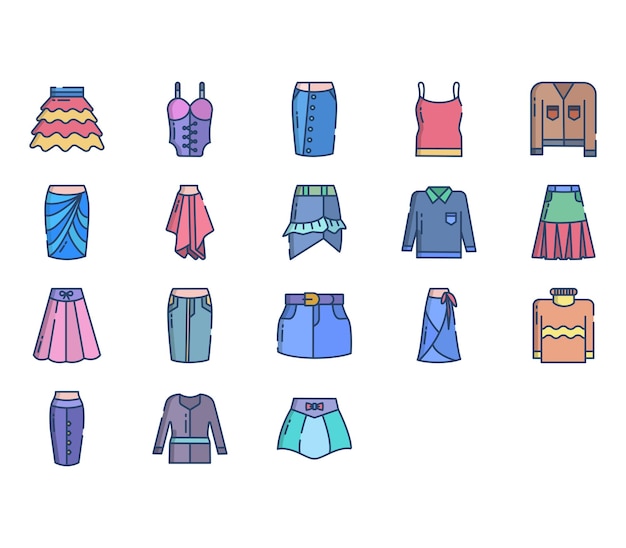 Dress and clothes vector icon