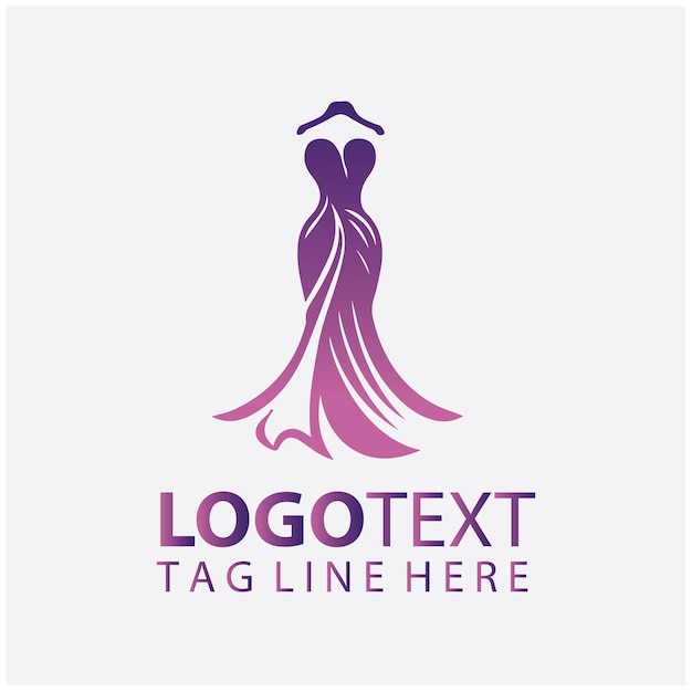 Dress Fashion Logo Vector Illustrations