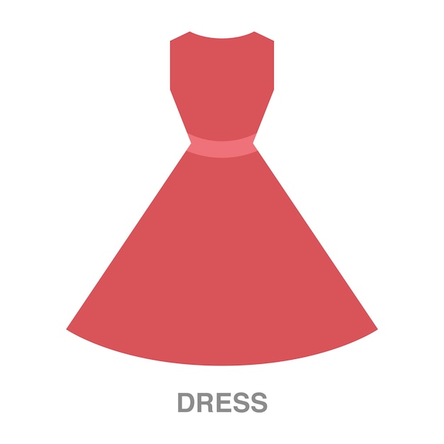 Dress illustration on transparent background