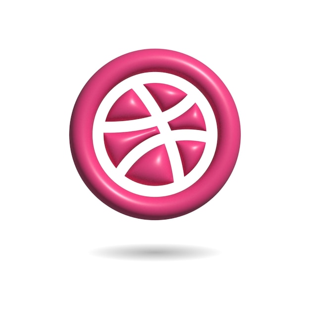 Dribbble 3D Circle icon