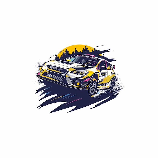 drift car vector logo illustration