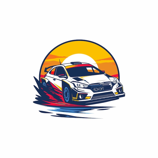 drift car vector logo illustration