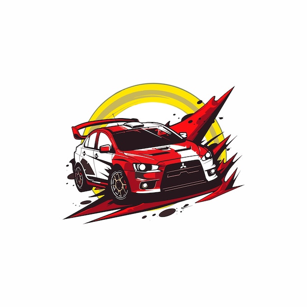 drift car vector logo illustration