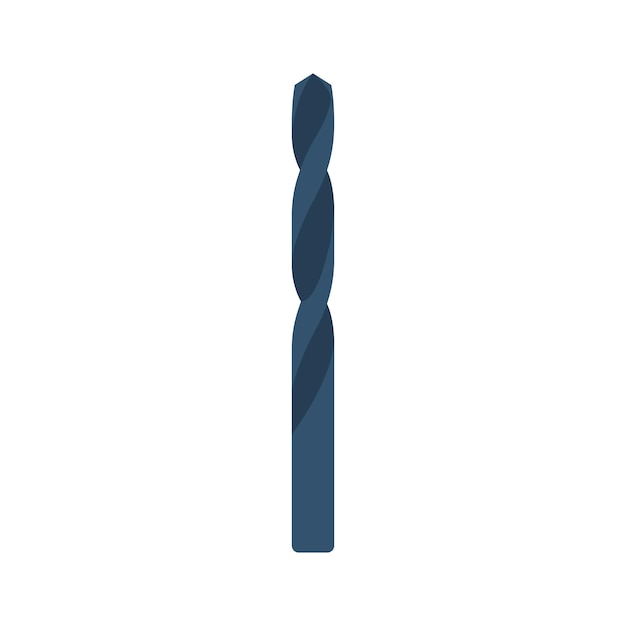 Drill bits flat icon. Equipment tools for construction work. Drilling hole. Vector flat design.