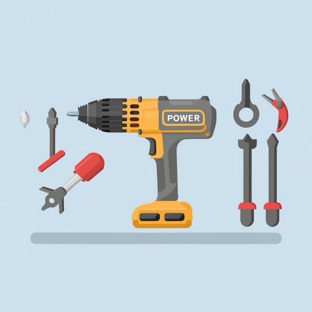 Drill Machine vector illustration