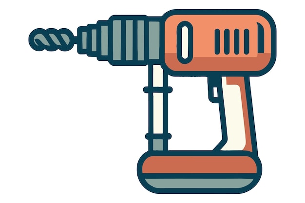 Vector drilling machine vector illustration