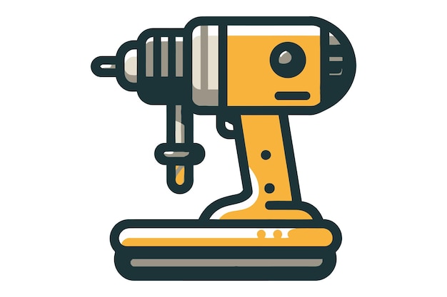 Vector drilling machine vector illustration