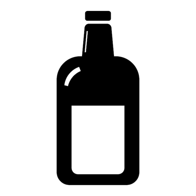 Drink bottle and glass icon logo vector design