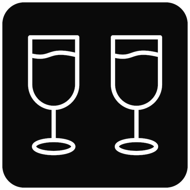 Drink Glasses Vector Illustration