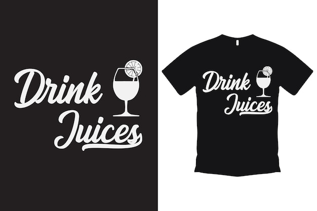 Vector drink juices t shirt vector graphics template