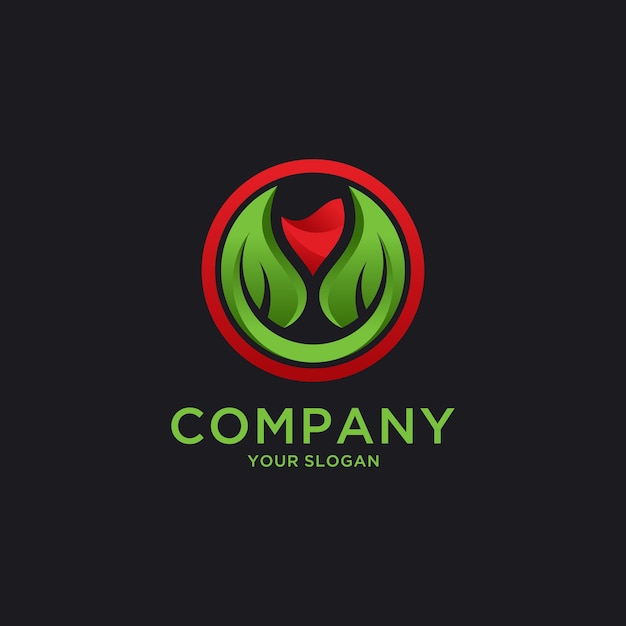 Drink leaf logo design template