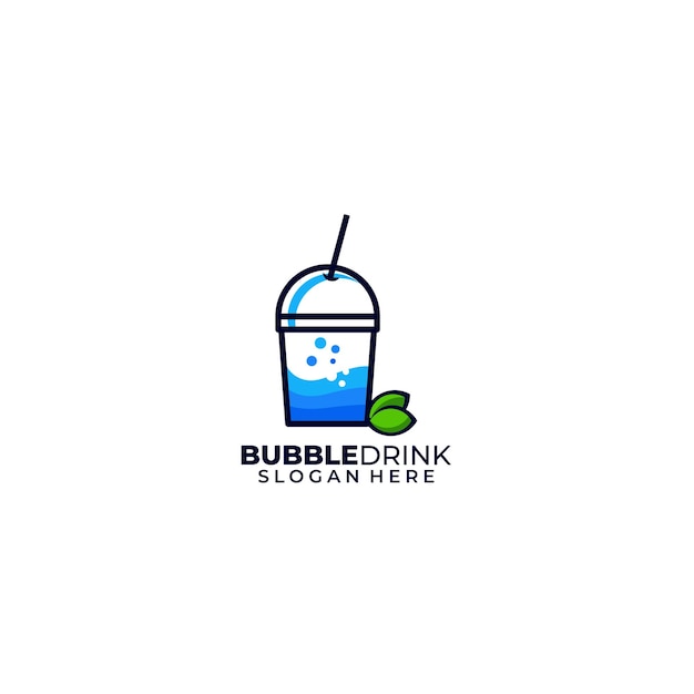 Drink logo template logo gradient color symbol