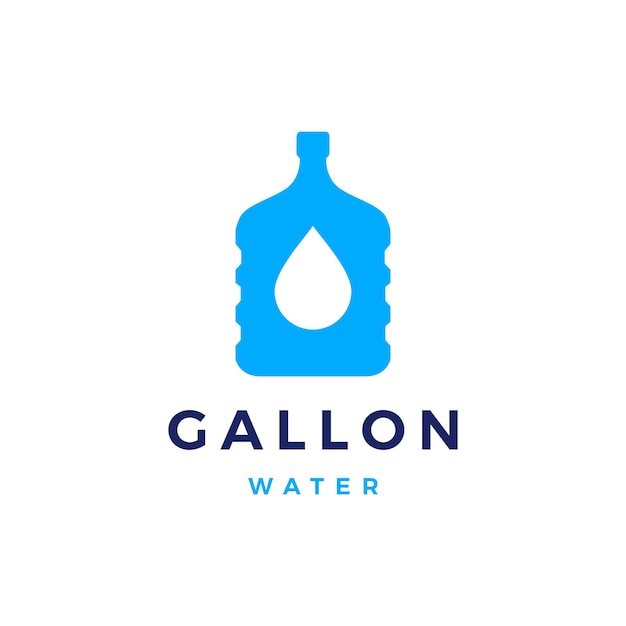 Drink water gallon refill logo isolated on white