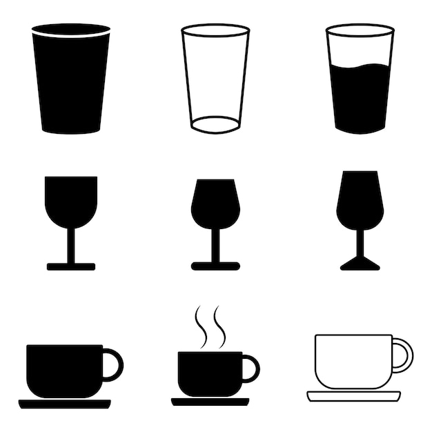 Drinking glass icon vector