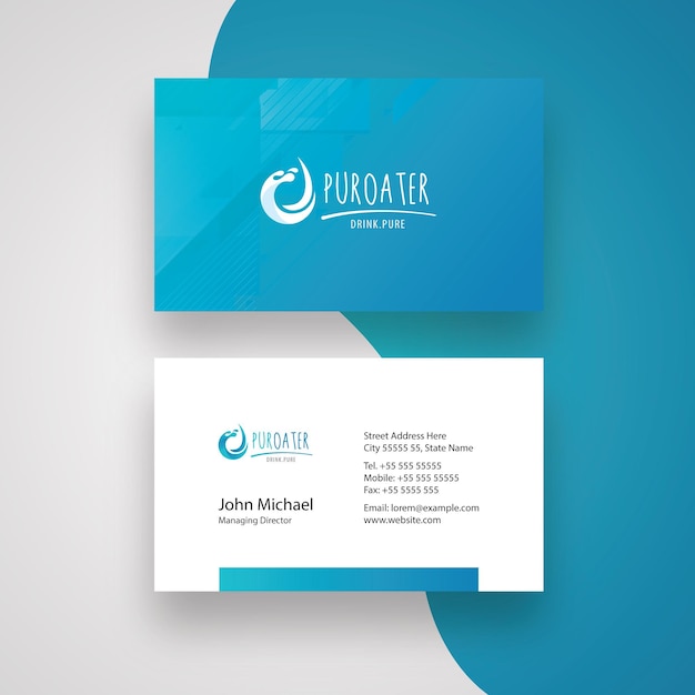 Drinking Water Business Card