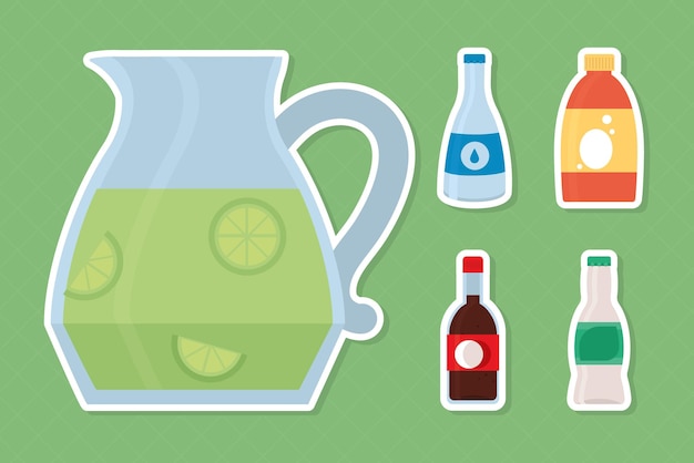 Drinks icon set