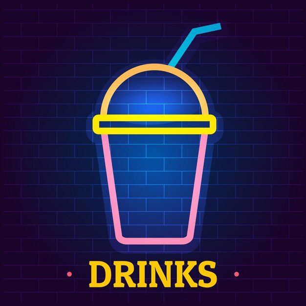 Drinks logo Flat illustration of drinks vector logo for web