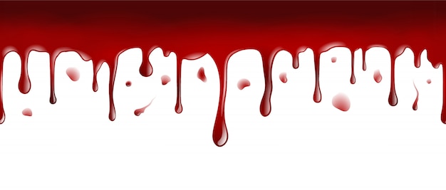 Dripping blood seamless banner