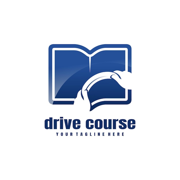 Drive course logo vector icon illustration